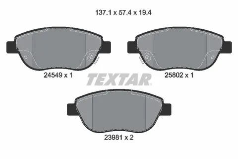 PLOCICE PREDNJE - FIAT 500L 0.9/1.3D/1.4  09.12-