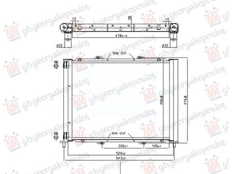HLADNJAK MOTORA I KLIME 1.5DCI K9K700/704 (NRF)