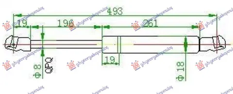AMORTIZER GEPEK VRATA -00 (492L-470N)