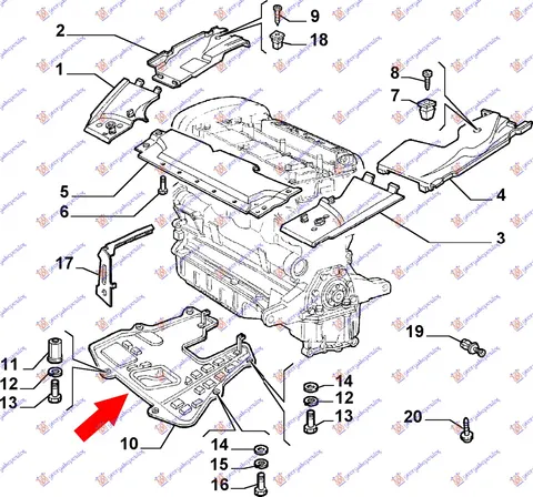 ZASTITA MOTORA (DIZEL) PLASTICNA -2003
