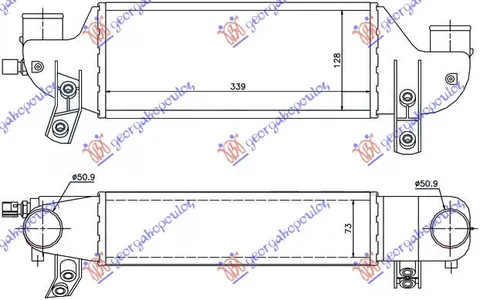HLADNJAK INTERKULERA 1.8 TDCi (33x12x73)
