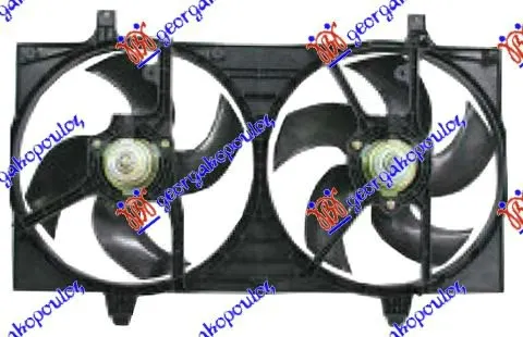 VENTILATOR (DUPLI) KOMPLET (BENZIN) (445mm) (OTVORI GORE)