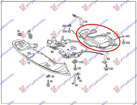 ZASTITA MOTORA ISPOD MENJACA PLASTICNA (DIZEL)