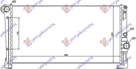 HLADNJAK MOTORA 1.3JTD (58x31x3.8) (MARELLI TIP) (MARELLI)