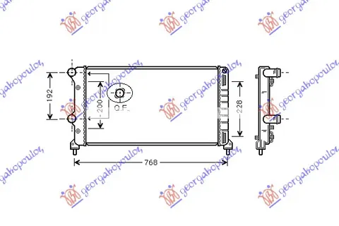 HLADNJAK MOTORA 1.3/1.9cc JTD (+/-AC) (70x30.6) (VALEO)
