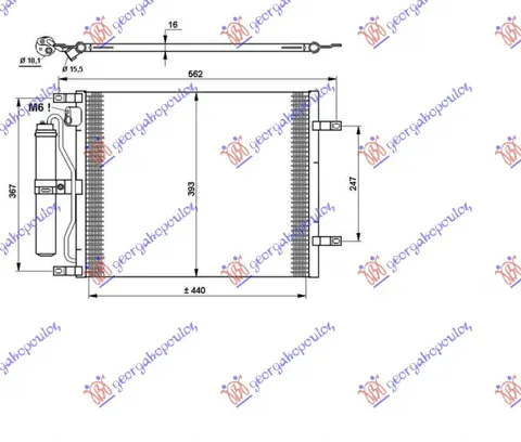 HLADNJAK KLIME 1.5 DCI (490x376x16)