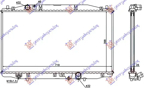 HLADNJAK MOTORA 2.2 CTDi (39.5x71.5x26)