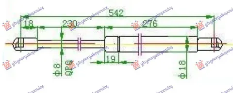 AMORTIZER GEPEK VRATA KARAVAN (543L-450N)