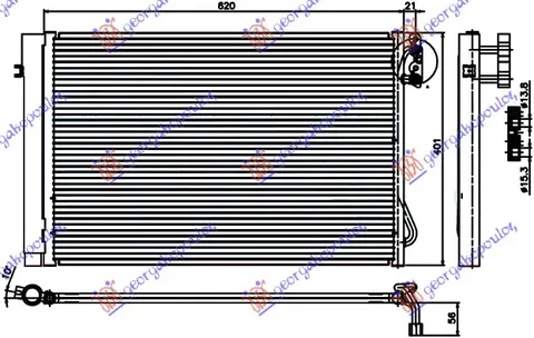 HLADNJAK KLIME 1.6/2.0/2.5/3.0 BENZIN (587x40)