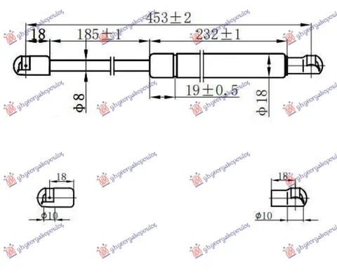 AMORTIZER GEPEK VRATA KARAVAN (450L-550N)