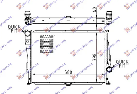 HLADNJAK MOTORA 3.2 i24V (M3) (58x40.2x43)