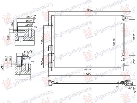 HLADNJAK KLIME 1.1/1.6 CRDi DIZEL (500x360x12)
