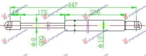 AMORTIZER GEPEK VRATA (445L-300N)