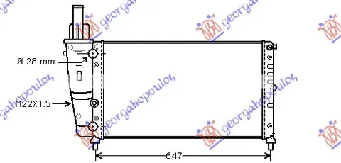 HLADNJAK MOTORA 1.2CC (75) (577x322x23)