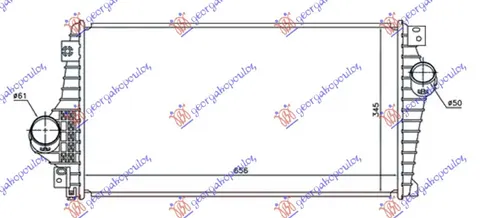 HLADNJAK INTERKULERA 2.0 TDi (656x345x30)