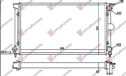HLADNJAK MOTORA BENZIN/DIZEL (+AC) (52.5x32x3.4)