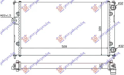 HLADNJAK MOTORA 1.6/1.8 8V (-AC) (52x32) (NRF)