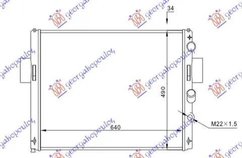 HLADNJAK MOTORA 2.5D 2.8TDi (+AC) (64.2x48.8x34)