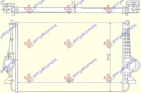 HLADNJAK INTERKULERA 1.9-2.0 Tdi (632x415x26) 02-