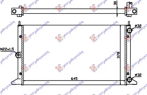 HLADNJAK MOTORA 2.0i 8V 1.9TD (64.5x37.8) -00