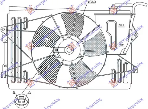 VENTILATOR KOMPLET (BENZIN) (SRAF)