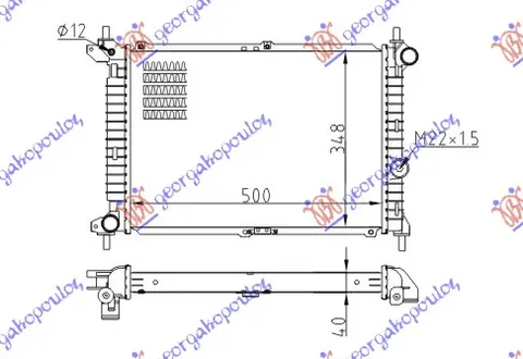 HLADNJAK MOTORA 1.7 TD (50x35) (NRF)