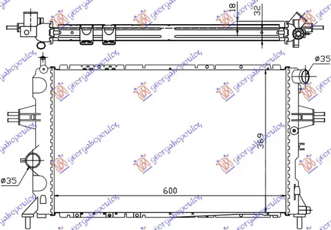 HLADNJAK MOTORA 2.0/2.2 BENZIN / 2.0/2.2 TD DIZEL (600x370)