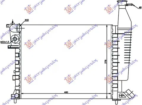 HLADNJAK MOTORA 1.1cc (+/-AC) (46x37.8x23)