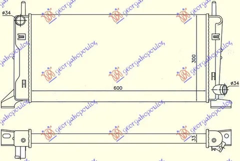 HLADNJAK MOTORA 1.4/1.6 XR3 (60.3x29.8)