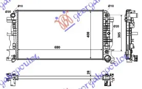 HLADNJAK MOTORA 2.2 Cdi (AUTO) (+AC) (67.7x415x34) (NRF)