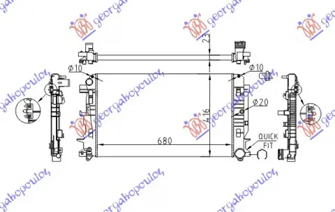 HLADNJAK MOTORA 2.2 Cdi (MAN) (-AC) (67.7x41.5x23)