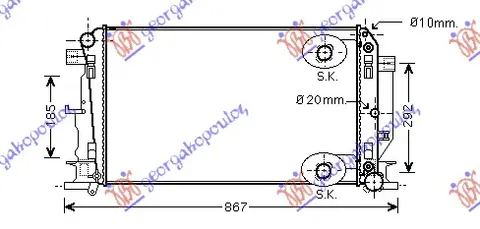 HLADNJAK MOTORA 2.2/3.0 Cdi/3.5i 24V (AUTO) (-AC) (67.7x41)