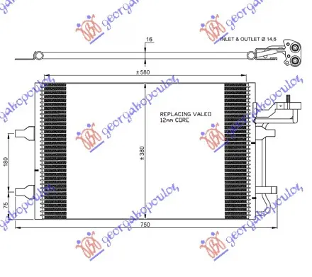 HLADNJAK KLIME BENZIN/DIZEL (630x380) 14.4mm