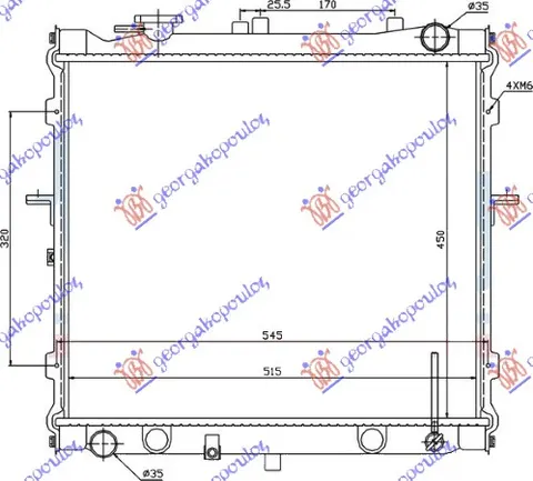 HLADNJAK MOTORA 2.0 16V (+/-AC) (45x52.4) (NRF)
