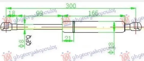 AMORTIZER GEPEK VRATA (SEDAN) (300L-560N)