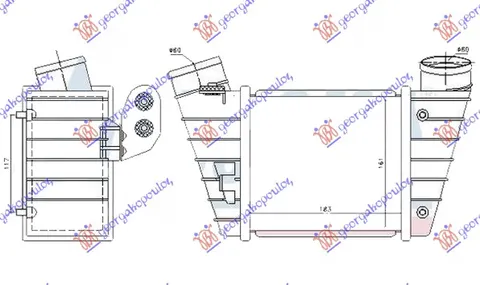HLADNJAK INTERKULERA 1.8T (S3) (185X165X85)