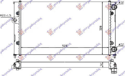 HLADNJAK MOTORA 1.8i 8V (52.5x32)