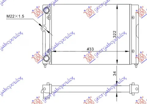 HLADNJAK MOTORA 1.4/1.6 (430x320) (NRF)