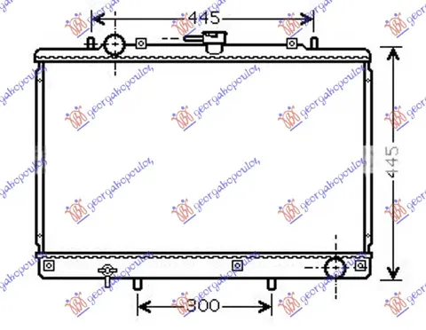 HLADNJAK MOTORA 2.5 T.D DIZEL (+/-AC) (375x603x27) (KOYO)
