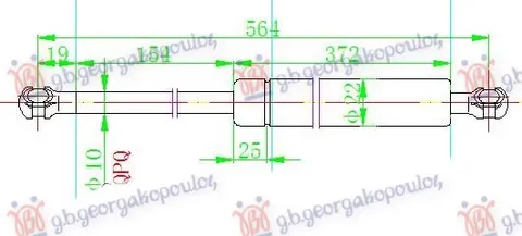 AMORTIZER GEPEK VRATA (564L-620N)