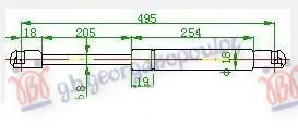 AMORTIZER GEPEK VRATA (495L-420N)