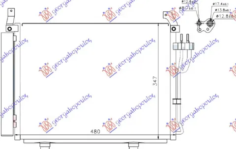HLADNJAK KLIME ZA SVE MODELE BENZIN (435x340x16)