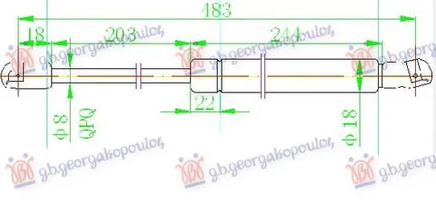 AMORTIZER HAUBE (485L-170N)