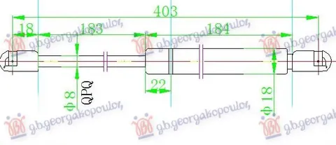 AMORTIZER GEPEK VRATA (403L-620N)
