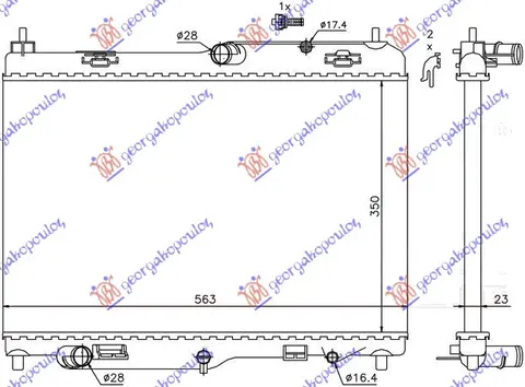 HLADNJAK MOTORA 1.4 BENZIN (AUTO) (56x35.5)