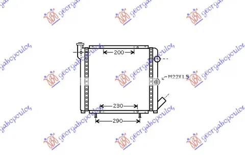 HLADNJAK MOTORA BENZIN (+AC) (39x39.5x1.9)