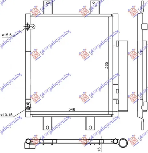 HLADNJAK KLIME 1.0i12V/1.3 16V (330x368)