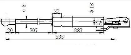 AMORTIZER GEPEK VRATA (535L-375N)