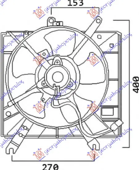 VENTILATOR HLADNJAKA KOMPLET (BENZIN)