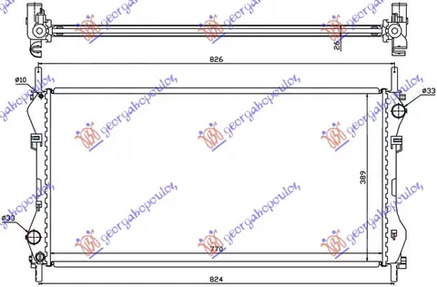 HLADNJAK MOTORA 2.3i 16V 2.4 TD (+/-AC) (77x40)